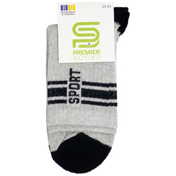 Premier Socks Ekonom Snouts Children's Crew Terry Socks s.20-22, 22-24 Grey - buy, prices for EKO Market - photo 1