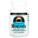 Марганец Source Naturals 10мг 250 таблеток