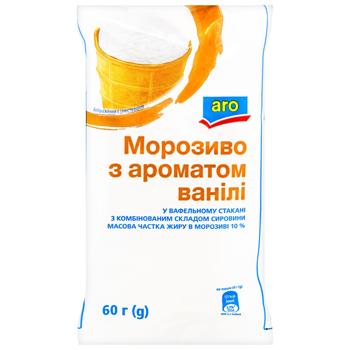 Мороженое Aro ванильное в вафельном стакане 60г - купить, цены на MasterZoo - фото 1