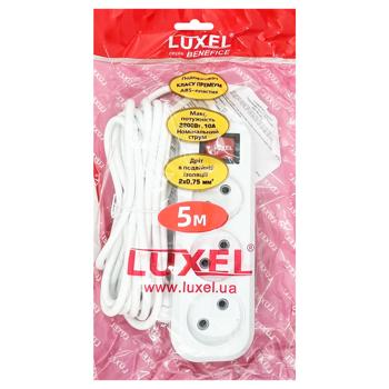 Удлинитель Luxel 3 гнезда с выключателем 5м