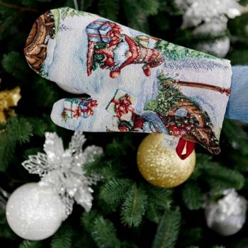 Рукавичка Прованс Різдвяне багаття 32*16см - купити, ціни на За Раз - фото 2