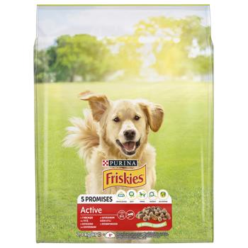 Корм сухой Friskies Active с говядиной для активных собак 2,4кг