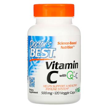 Вітамін С, Vitamin C, Doctor's Best, 500 мг, 120 капсул