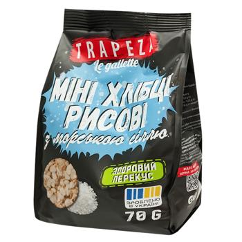 Міні-галети Trapeza рисові з морською сіллю 70г - купити, ціни на - фото 2