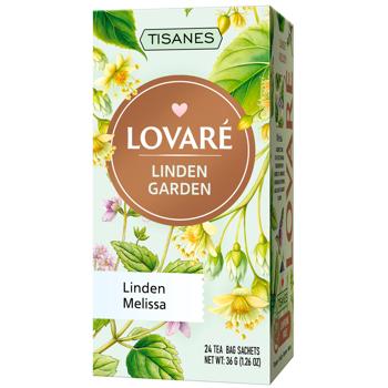 Чай трав’яний Lovare Linden Garden з фруктами та плодами 1,5г*24шт - купити, ціни на МегаМаркет - фото 1