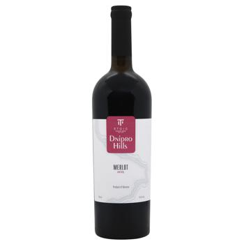 Dnipro Hills Merlot Red Dry Wine 13.4% 0.75l - buy, prices for WINETIME - photo 1