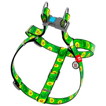 Waudog Nylon Harness for Dogs with QR Passport 50-80cm/20mm with Avocado Design - buy, prices for - photo 3