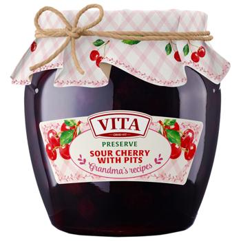 Варення Vita вишневе 0,580 мл/680 г - купити, ціни на Епіцентр FOOD - фото 1