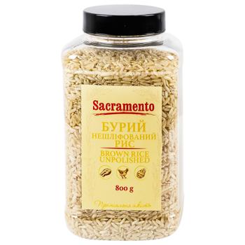Рис Sacramento Бурый нешлифованный 800г - купить, цены на КОСМОС - фото 1