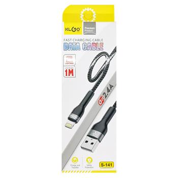 Кабель Klgo для передачи данных 1м USB-IOS S-141 - купить, цены на КОСМОС - фото 1