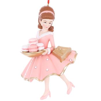 Bona Di Girl with Macaroons Decorative Hanging Figurine 10x9.5x15cm Pink - buy, prices for - photo 1