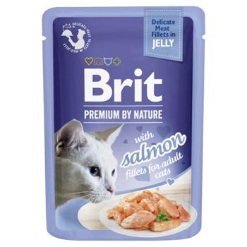 Корм вологий Brit Premium з філе лосося для дорослих котів 85г - купити, ціни на - фото 3