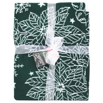 Плед Прованс Різдвяник зелений 90*130см - купити, ціни на КОСМОС - фото 1