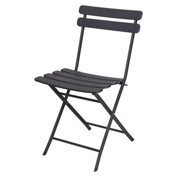 Dark Gray Metal Folding Chair - buy, prices for METRO - photo 1