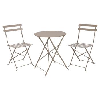 ProGarden Beige Foldable Garden Set Table + 2 Chairs - buy, prices for METRO - photo 1