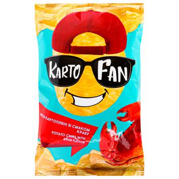 KartoFan Potato Chips with Crab Flavor 130g - buy, prices for EKO Market - photo 1