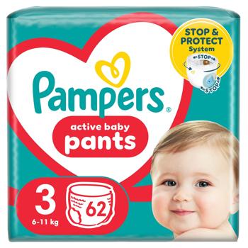Подгузники-трусики Pampers Midi 3 6-11кг 62шт - купить, цены на METRO - фото 2