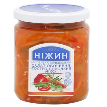 Салат овощной Нежин Остро-сладкий микс 460г