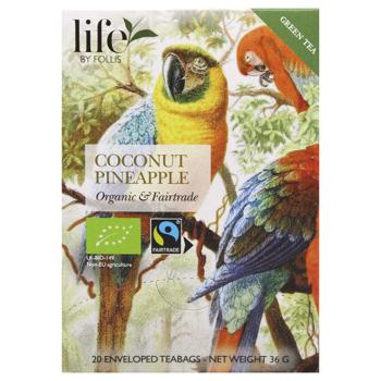 Life by Follis Organic Coconut-Pineapple Green Tea 1.8g*20pcs - buy, prices for MegaMarket - photo 2