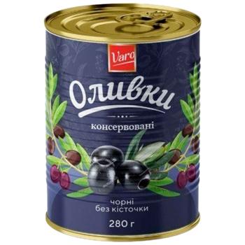 Varo Pitted Black Olives 280g - buy, prices for Torba - photo 1