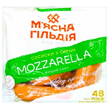Сосиски М'ясна Гільдія З сиром Mozzarella вищий сорт - купити, ціни на MasterZoo - фото 1