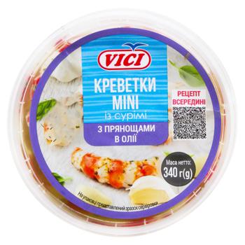 Креветки Vici Mini из сурими в масле с пряностями в чесночном масле 340г - купить, цены на Auchan - фото 2