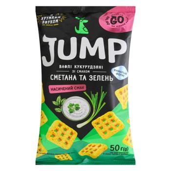 Jump Sour Cream with Herbs Corn Waffles Snack 50g - buy, prices for MegaMarket - photo 1