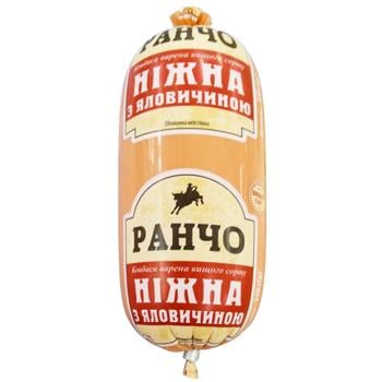 Колбаса Ранчо Нежная с говядиной вареная высший сорт 350г - купить, цены на Biotus - фото 1