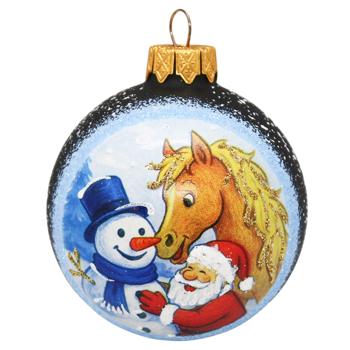 Шар ёлочный АСК Символ года стеклянный с рисунком 6,5см в ассортименте - купить, цены на - фото 5