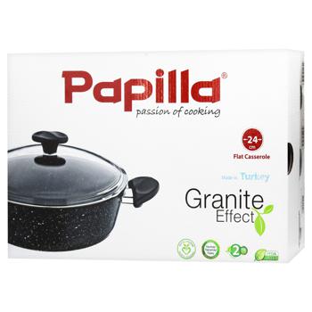 Кастрюля Papilla Granite Effect алюминиевая с крышкой 24см