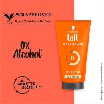 Taft Maxx Power Hair Gel 150ml - buy, prices for Za Raz - photo 4