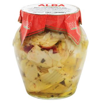 Артишоки Alba Food четвертинки со специями в масле 314мл