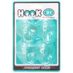 Набір гачків пластикових прозорих 4шт 154-34350