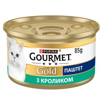 Корм влажный Gourmet Gold с кроликом для кошек 85г - купить, цены на КОСМОС - фото 2