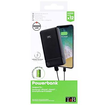 Універсальна мобільна батарея T'nB 2 USB 30000MAH 20W