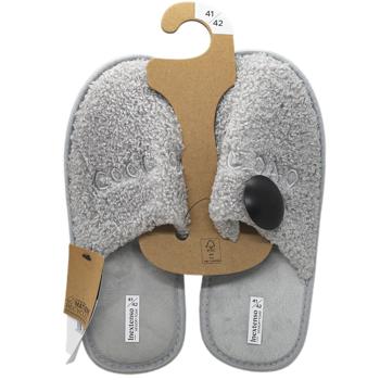InExtenso Gris Men's Slippers s.39-46 - buy, prices for Auchan - photo 1