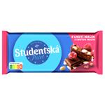 Шоколад молочний Studentska з малиною і арахісом 180г