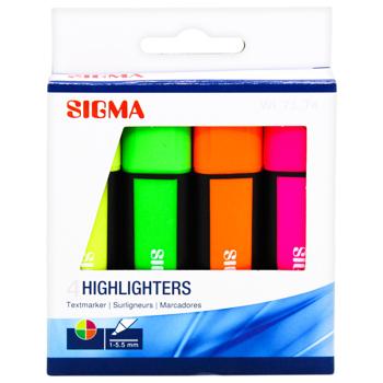 Маркер текстовый Sigma 4шт - купить, цены на METRO - фото 3