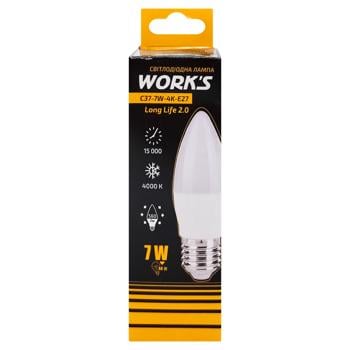 Work's Long-Life LED Lamp C37 7W 4K E27