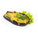 Човник з баклажана фарширований курятиною