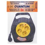 Подовжувач Quantum на котушці з термореле 4 роз'єми