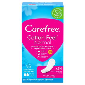 Прокладки щоденнi Carefree Cotton Feel Fresh 34шт - купити, ціни на Восторг - фото 1