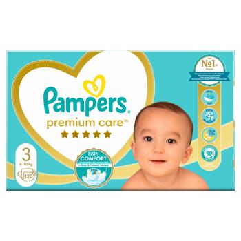 Підгузки Pampers Premium Care розмір 3 6-10кг 120шт - купити, ціни на METRO - фото 4