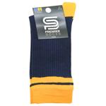Носки Premier Socks мужские Рубчик контрастные пятка/носок р.27 ярко-желтый+темно-синий