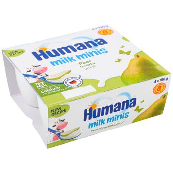 Продукт кисломолочный Humana Milk Minis с грушей с 8 месяцев 4шт*100г. - купить, цены на Торба - фото 1