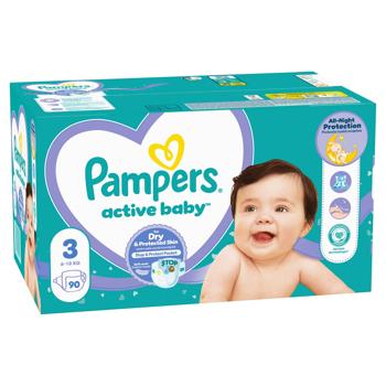 Pampers Active Baby Midi Diapers 3 6-10kg 90pcs - buy, prices for ULTRAMARKET - photo 3