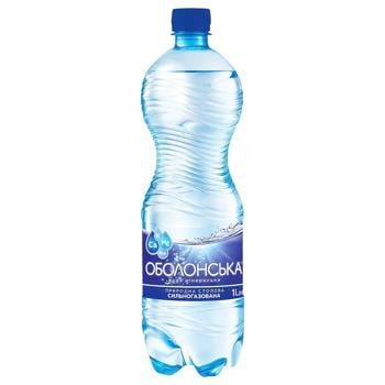 Вода сильногазована Оболонська мінеральна 1л - купити, ціни на Торба - фото 1