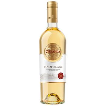 Вино Oreanda Pinot Blanc белое полусладкое 9,5-13% 0,75л - купить, цены на МегаМаркет - фото 1