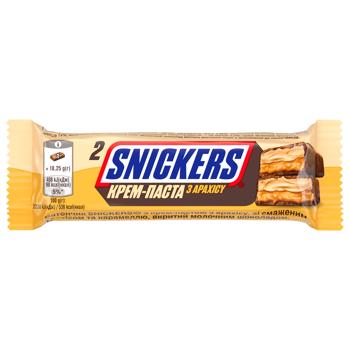 Батончик Snickers шоколадный с арахисовым маслом 36,5г - купить, цены на Чудо Маркет - фото 1
