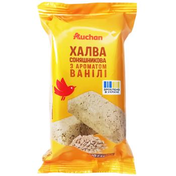 Халва Auchan подсолнечная ванильная 210г - купить, цены на Auchan - фото 1